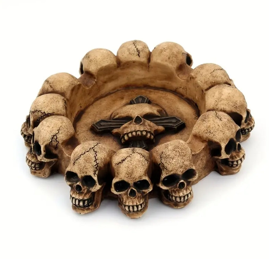 Eclectic Skull Resin Ashtray