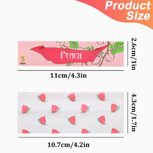 5 Sheets Fruit Flavored Rolling Pappers - 110 mm - Tasty and Fun