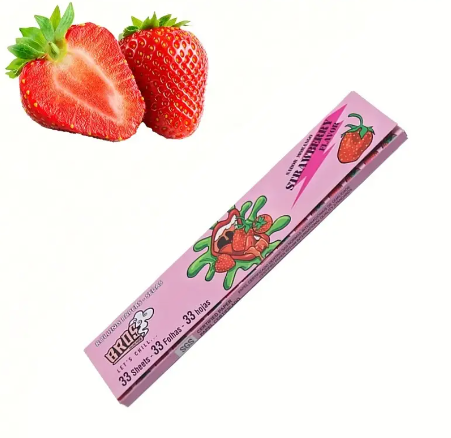 4 Sheets Fruit-Flavored Smoking Papers – 110mm, Slow Burn, Colorful Fun