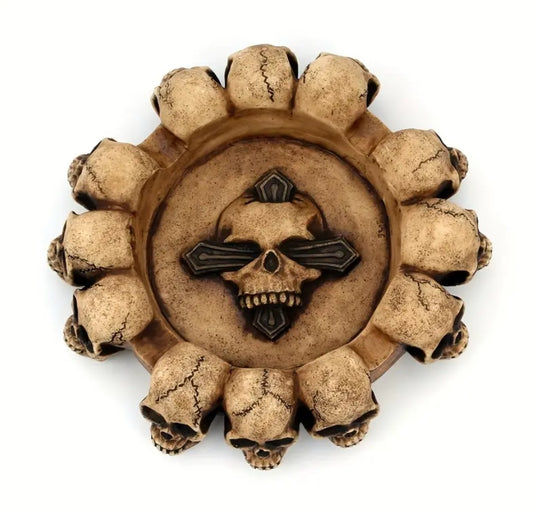 Eclectic Skull Resin Ashtray