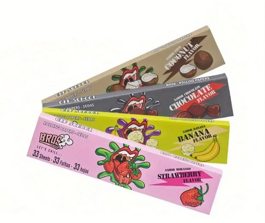 4 Sheets Fruit-Flavored Smoking Papers – 110mm, Slow Burn, Colorful Fun