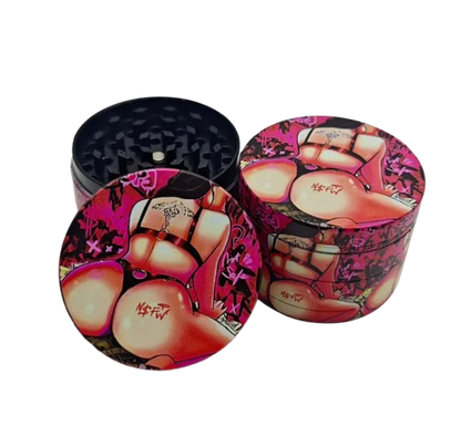 Bikini Woman Pattern Metal Herb Grinder 50 mm