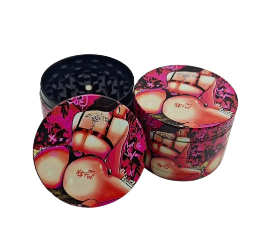 Bikini Woman Pattern Metal Herb Grinder 50 mm