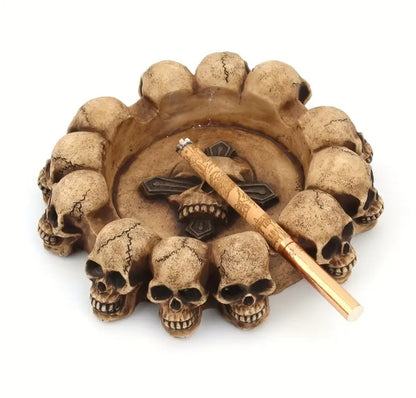 Eclectic Skull Resin Ashtray