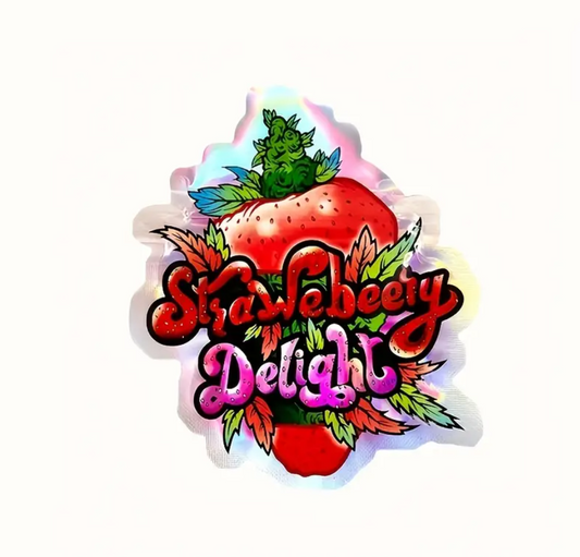 10/20pcs 3D Strawberry & Leaf Self-Sealing Bags – Colorful Resealable Pouches for Gifts & Treats